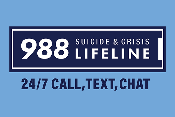 988 Suicide & Crisis Lifeline — 24/7 Call, Text, Chat